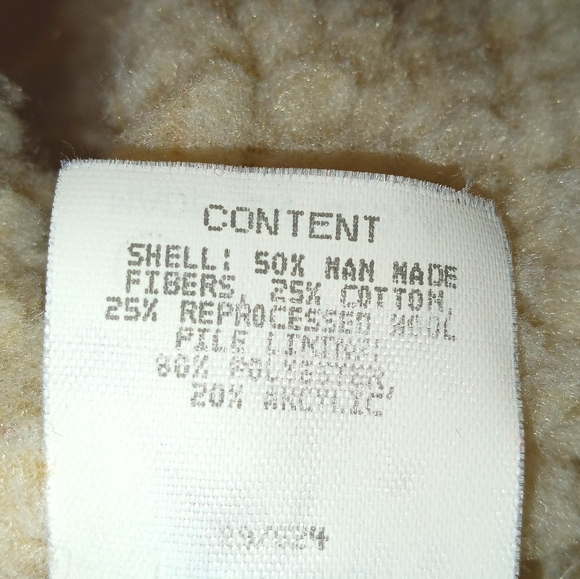 American Vintage ::Canyon Guide Outfitters Hunting Wool Sherpa Lined Vest Size L - Picture 6 of 7